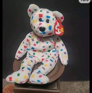 TY Multicolor Beanie Baby Bear